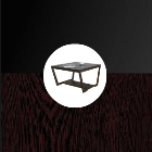 Стол журнальный BeautyStyle 1 венге/стекло черное (700х700х430)